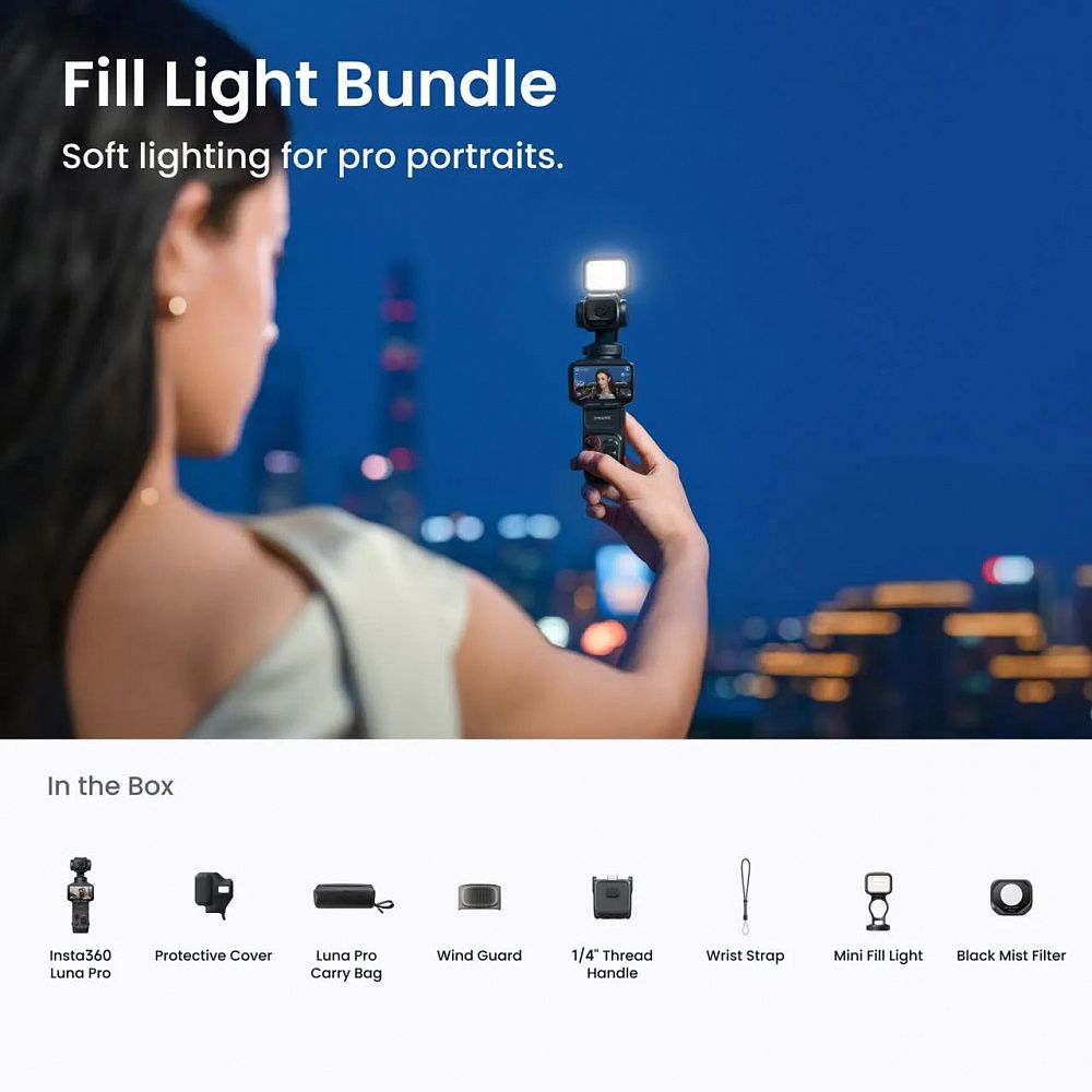 Камера Insta360 Luna Pro Fill Light Bundle Cosmic Black