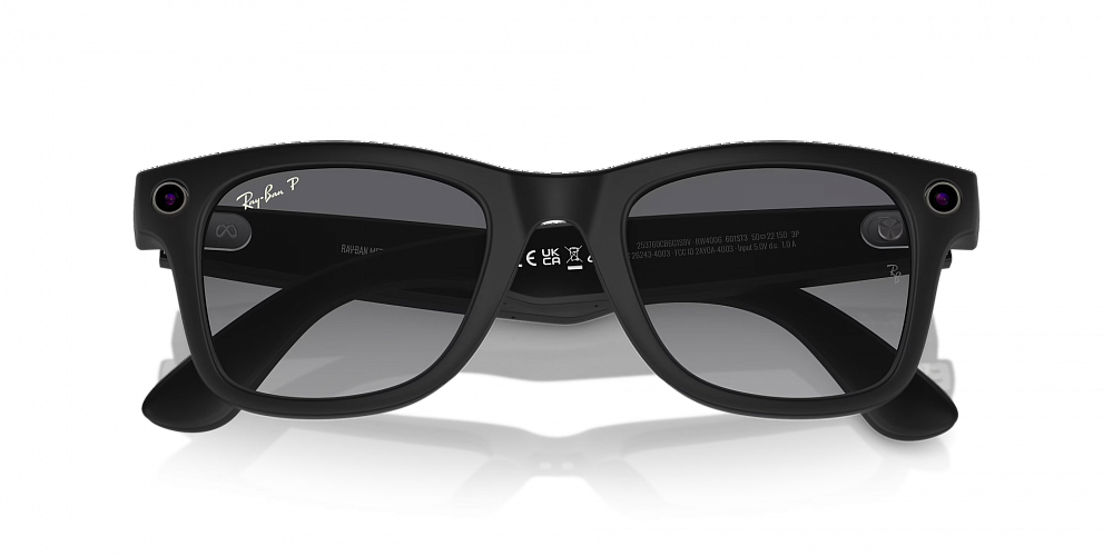 Умные очки Ray-Ban Meta Wayfarer (Gen 2) Matte Black / Polar Gradient Graphite (Large)