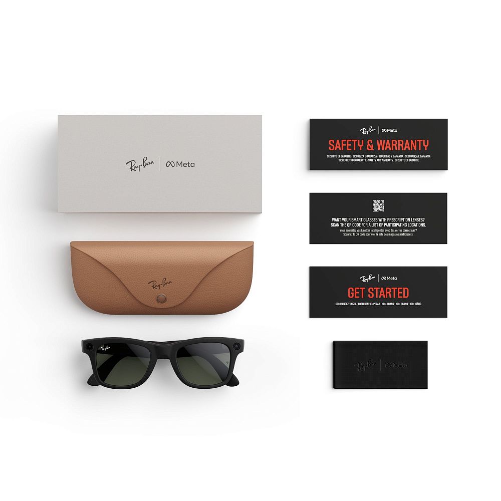 Умные очки Ray-Ban Meta Wayfarer (Gen 2) Shiny Black / Transitions Graphite Green (Large)