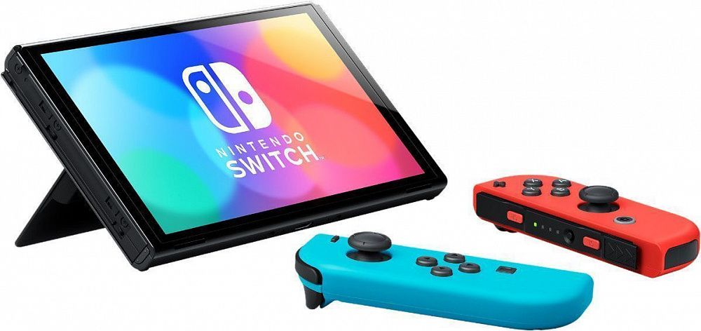 Игровая приставка Nintendo Switch OLED 64GB Neon Red / Blue