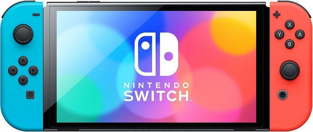 Игровая приставка Nintendo Switch OLED 64GB Neon Red / Blue