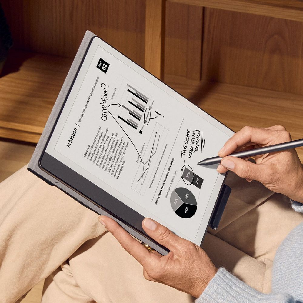 Электронная книга Amazon Kindle Scribe 64GB Wi-Fi with Premium Pen Metallic Tungsten