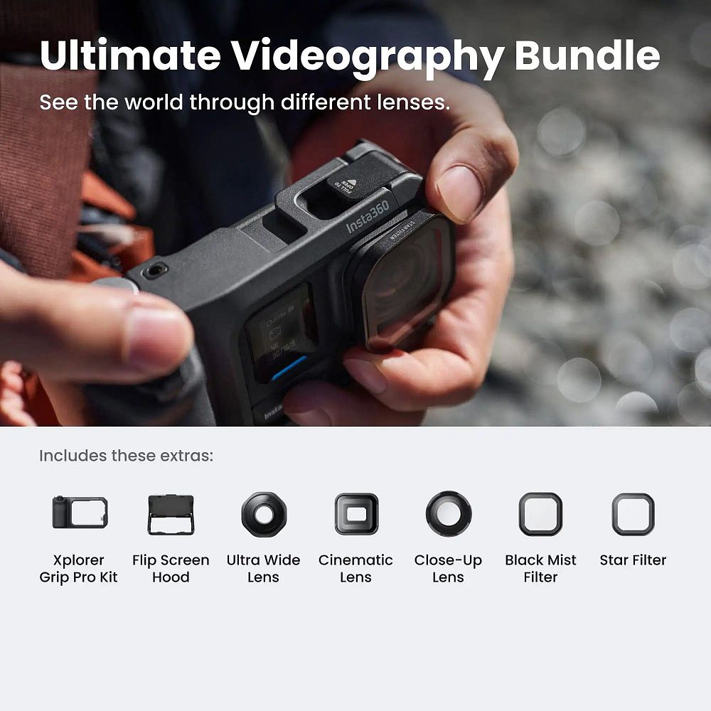 Экшн-камера Insta360 Ace Pro 2 Ultimate Videography Bundle Midnight Black