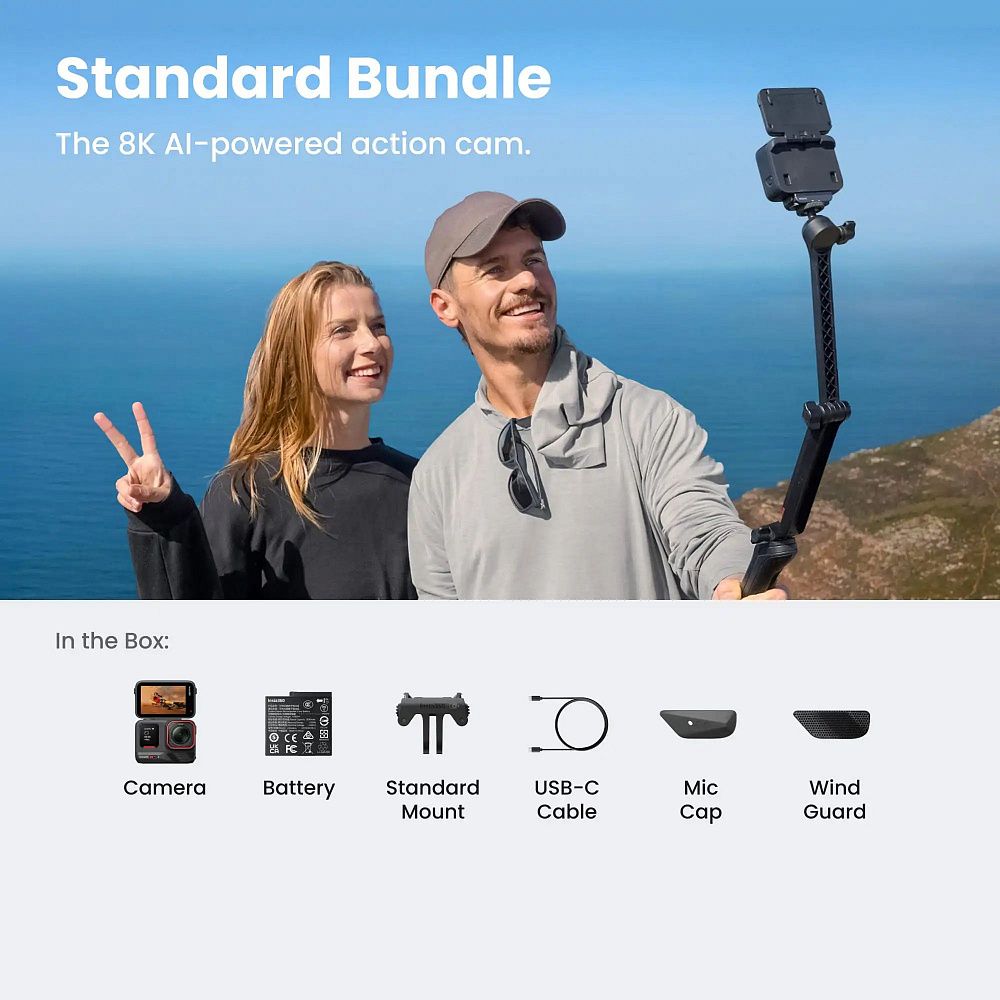 Экшн-камера Insta360 Ace Pro 2 Standard Bundle Midnight Black