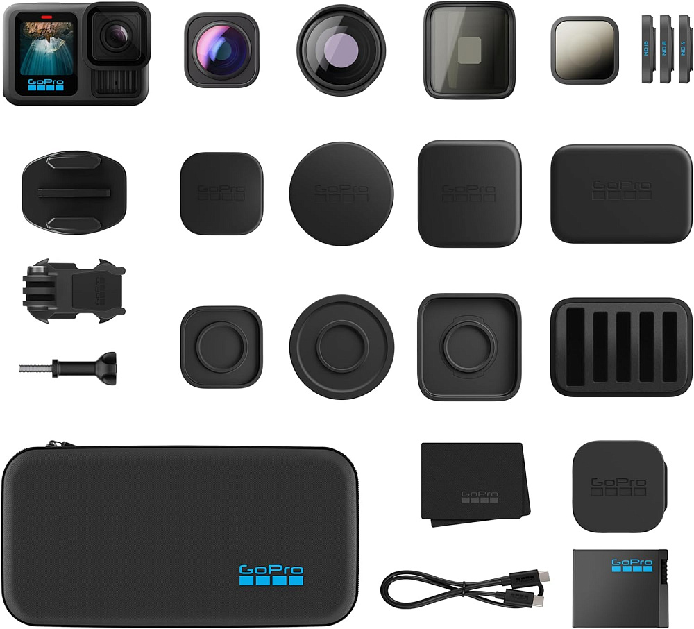 Экшн-камера GoPro HERO 13 Black Optional HB-Series Lenses + 64GB SD Card Bundle